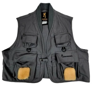 Vintage Browning Fishing Fur Pocketed Vest Size XL - Picture 1 of 5