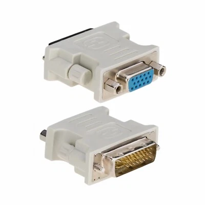 J08 DVI zu VGA Adapter DVI-I (24 + 5) Stecker - VGA Buchse (15 polig) 1080P HDTV - Bild 1 von 4