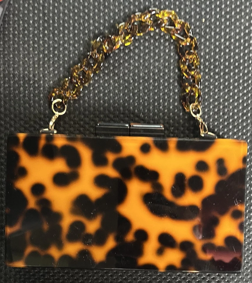 Клатч Minaudiere — новый коричневый/черепаховый принт - Изображение 1 из 1