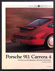1989 Porsche 911 Carrera 4 Coupe Road Test Technical Data Photos Review Article - Picture 1 of 1