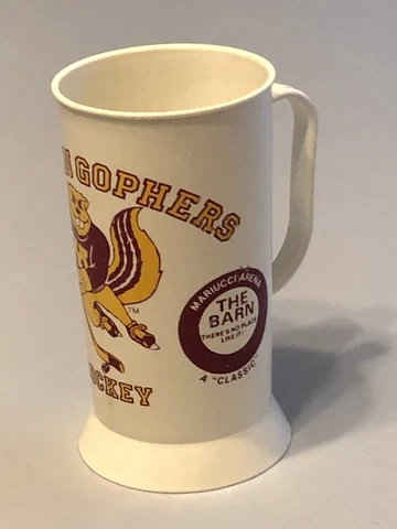 Vintage Minnesota Golden Gophers Hockey Coca-Cola Classic Souvenir Mug Cup Rare Cover
