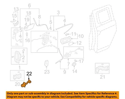Correa de bisagra derecha para brazo de retención de puerta element HONDA OEM 03-11 72840SCVA01 Foto 1 de 2