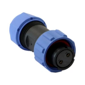 Weipu SP1710/S2B-1N - 2 Pin Female Connector IP68 - 15A - 17mm - Solder - Thread - Picture 1 of 6
