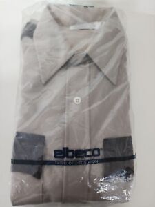 Elbeco Uniform Shirt Tex-Trop Size 15 1/2-32 Long Sleeve Beige And Brown 