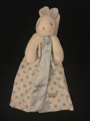 Bunnies By The Bay синий кролик милый морковь в горошек приятель одеяло белые точки - Изображение 1 из 4