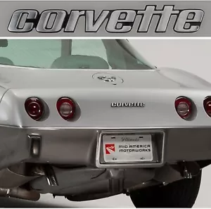 Se adapta a los emblemas de letras de parachoques trasero Corvette 1976-1979 insignias 3D tardías - Imagen 1 de 6