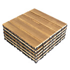 11/22/33pcs Deck Tile Interlocking Wood Flooring Pavers Tiles Outdoor 12'x 12'