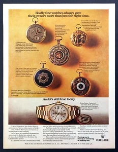 Rolex Oyster 1973 perpetuo día-fecha y otros relojes vintage impresos con fotos anuncio - Imagen 1 de 1