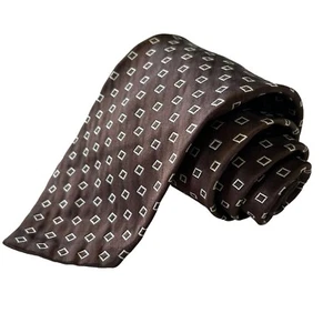 Robert Talbott Seven Fold Neck Tie Brown White Geometric# 1/40 NWOT $245 - Picture 1 of 6