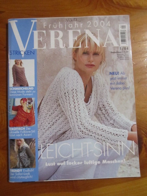 KNITTING PATTERN  BOOK GERMAN VERENA 1/04 GREAT **** MUST SEE - Image 1 of 3