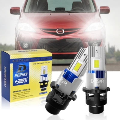 2X D2S D2R LED Headlight Bulb Replace HID Xenon Super White 6500K Conversion Kit - Image 1 of 4