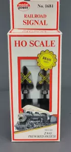 HO Model Power 1681 Railroad Crossing Signals w/2 Way Wired Switch HO3312 - Picture 1 of 3