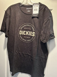 Dickies Grey Logo Large T-Shirt Dk Grey Modern Fit New w Tag - Picture 1 of 4