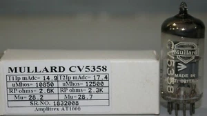 ECC88 CV5358 6DJ8 Mullerard Hergestellt in Gt. Großbritannien Amplitrex getestet #1832008 - Bild 1 von 8