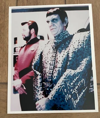 ‼️ ANDREAS KATSULAS Romulan Tomalak Star Trek AUTOGRAPHED PHOTO SIGNED STTNG - Image 1 of 4