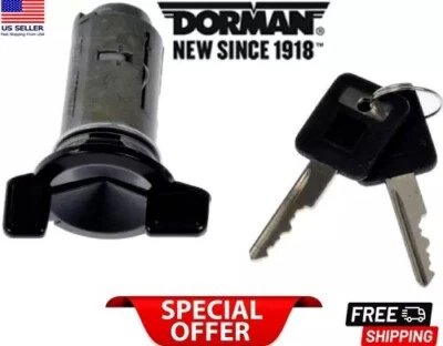 Nuevo cilindro de bloqueo de encendido de repuesto y 2 llaves reemplazo GMC OEM # 16627130 NEGRO Foto 1 de 4