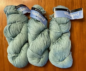 Lot of 3 Berroco WEEKEND Yarn / Sea Green colorway - Picture 1 of 3