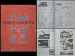 TECHNIQUES ET ARCHITECTURE n°7-12 1946 - Jean Prouvé, PREFABRICATION - Imagen 1 de 2