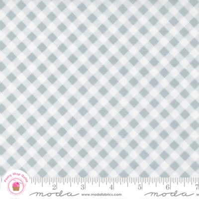 Moda COUNTRY ROSE 5174 15  Blue Gingham Check LELLA BOUTIQUE Quilt Fabric - Image 1 of 4