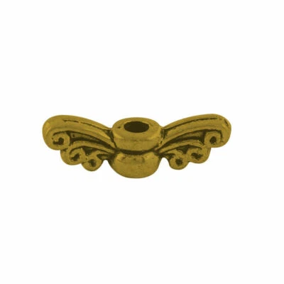 Antique gold colour small angel butterfly wing spacer beads 14mm x 4mm AG - Image 1 of 2