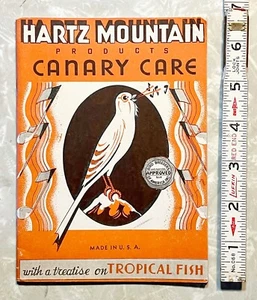1930s pet information booklet Hartz Mountain Products Canary Care Catalog Bird - Picture 1 of 11