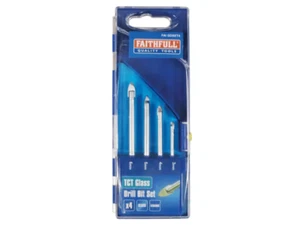 Faithfull FAIGDSET4 Tile & Glass Drill Bit Set of 4 3-6mm - Picture 1 of 1