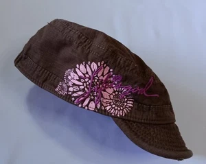 Life is Good Branded Military Style Distressed Embroidered Hat Pink and Brown - Picture 1 of 10