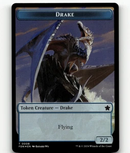 FOIL - MTG - Drake   Goblin Doubled-Sided Token - Foundations - Picture 1 of 2