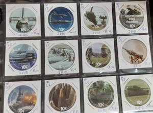  2nd  Print  10 cents  Set of AAFES  Pogs from 2003 printing Extra Fine to A.U. - Picture 1 of 2