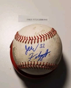 Autographed Baseball game used JAKE FITZGIBBONS ARIZONA DIAMONDBACKS - Picture 1 of 2