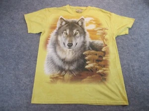 The Mountain Yellow Wolf By Jon Naito Vintage Nature T-Shirt Size Large - Bild 1 von 6
