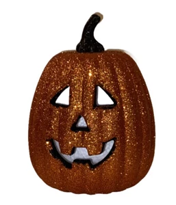 Calabaza naranja brillante Halloween decoración del hogar 9x4 - Imagen 1 de 4