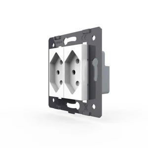 LIVOLO Modul Steckdose Schweiz CH zweifaches Steckdosenmodul Typ J Weiß - Bild 1 von 10