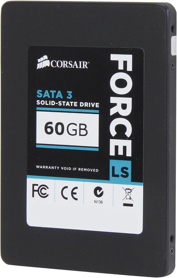 Corsair Force LS Series 2.5" 60GB SATA III Internal Solid State Drive (SSD) - Image 1 of 1