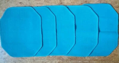 5 Linum Tischsets smaragdgrün 100% Baumwolle Handgewebt ca. 43 x 36 cm achteckig - Bild 1 von 2