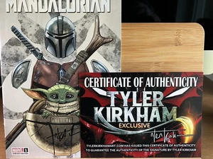 THE MANDALORIAN #1 SIGNED BY TYLER KIRKHAM EXCLUSIVE TRADE- COA ๐ - Picture 1 of 10