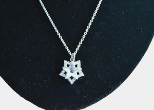 SWAROVSKI Necklace Silver Tone 16" Crystal 3D STARS Pendant SWAN Hang Tag NWT - Picture 1 of 7