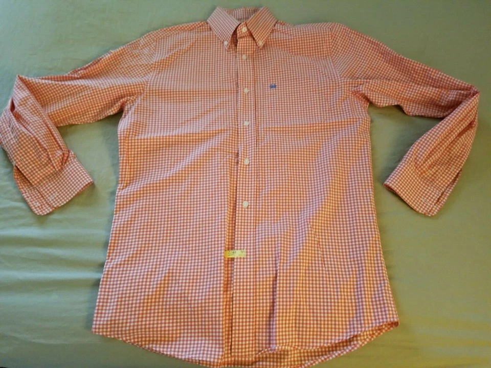 Mens Coast Dress Shirt S Small Orange Button Cotton - Image 1 of 4