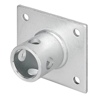 Halterung für Abstellstütze Silber 115x100 mm Ø 51 mm für 2500kg Anhängerstützen - Bild 1 von 4