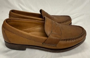 Allen Edmonds "Cavanaugh" Leather Penny Loafer 9.5 D Tan Brown 50025 - Picture 1 of 11