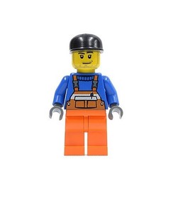 LEGO (air033) Airline Construction Worker Minifigure From Set #2928 Exclusive