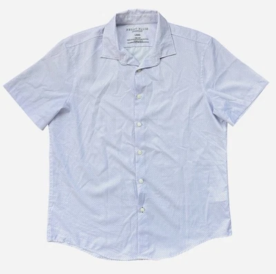 Perry Ellis Motion Slim Fit Shirt Men’s L Short Sleeve Stretch Purple White EUC - Image 1 of 4