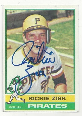Подписанная карточка Ричи Зиска из Pittsburgh Pirates 1976 Topps No12 - Изображение 1 из 2