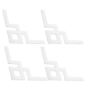  4 Pcs Wandspiegel Selbstkleberspiegel Selbstklebende Wandaufkleber - Bild 1 von 12