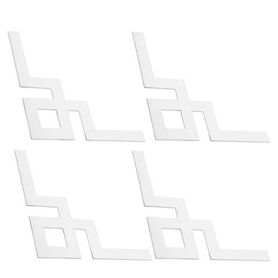  4 Pcs Wandspiegel Selbstkleberspiegel Selbstklebende Wandaufkleber - Bild 1 von 4