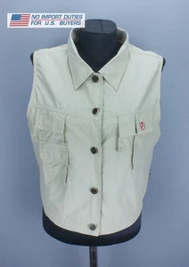 Vintage Fjallraven Womens Vest Beige Gilet Size M Outdoor Hiking Nylon Blend - Picture 1 of 17