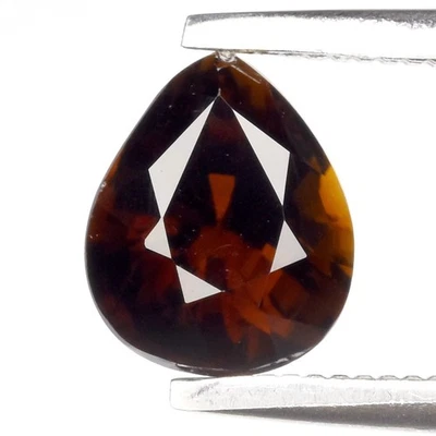 💎 Turmalina amarilla media natural pera 0,99 quilates VS - Piedra preciosa de Tanzania sin calentar Foto 1 de 4