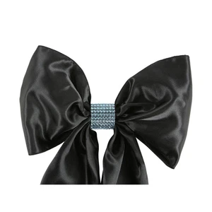 50 Light Blue Rhinestone Bow Covers - 8 Row - wedding chair sash reusable - Picture 1 of 5