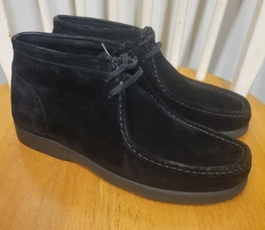 Hush Puppies Bridgeport Wallabee Damenstiefel wüstenschwarz Wildleder Größe 10 - Bild 1 von 6