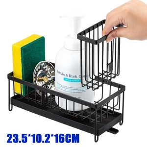 Automatic Drainage Kitchen Sink Storage Rack Removable Brush Holder 4 Brushes - Picture 1 of 9